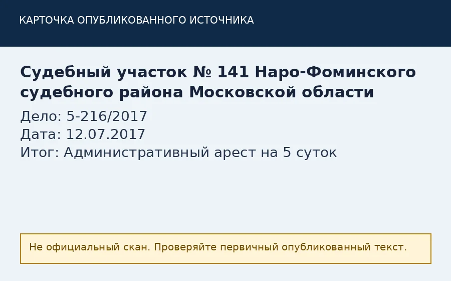 Источник по делу 5-216/2017